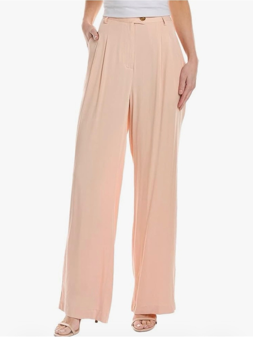 1.State Womens Front Pleat Straight High-Waist Pants Size 4